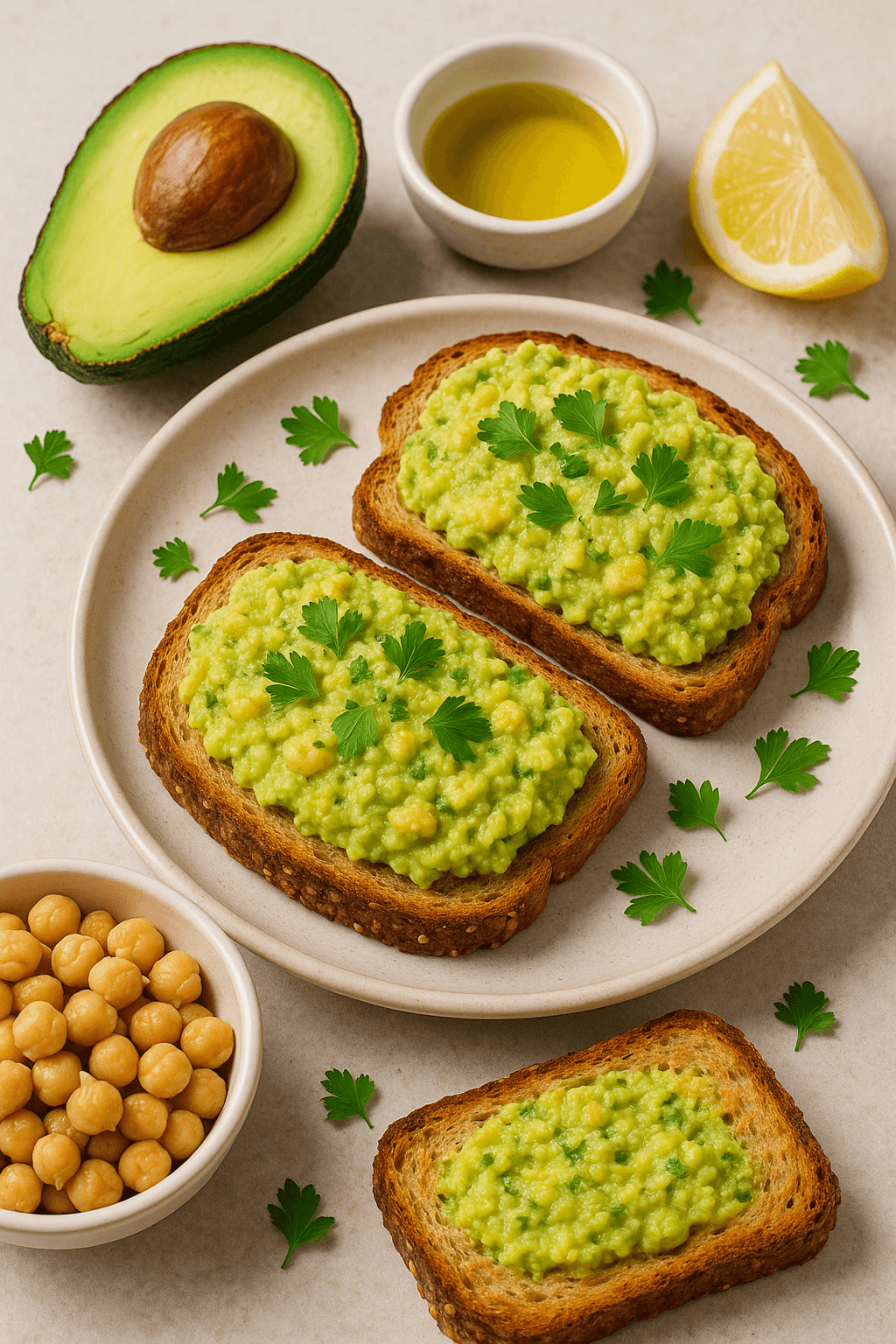 Avocado Chickpea Toast