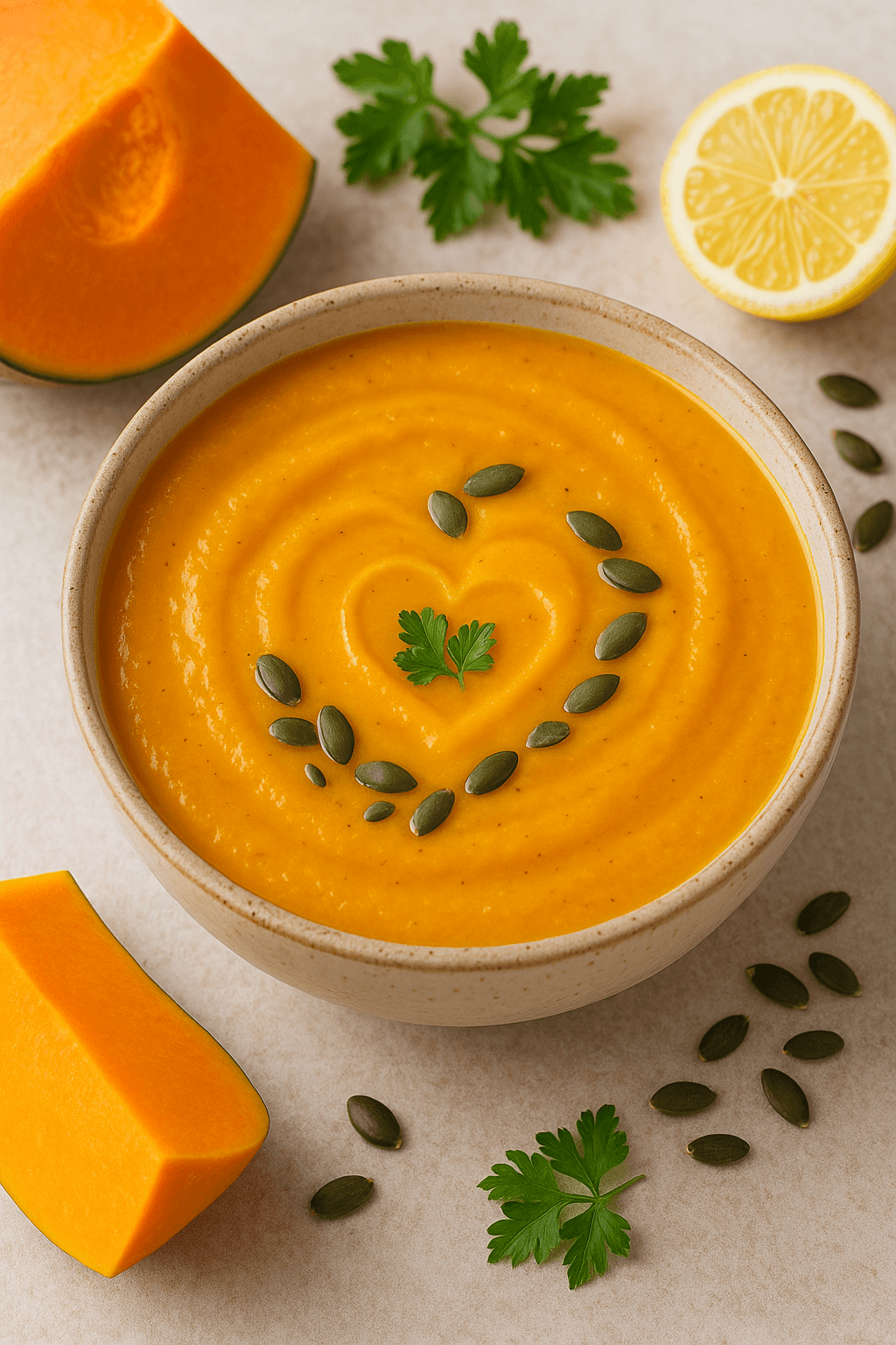 Golden Heart Pumpkin Soup