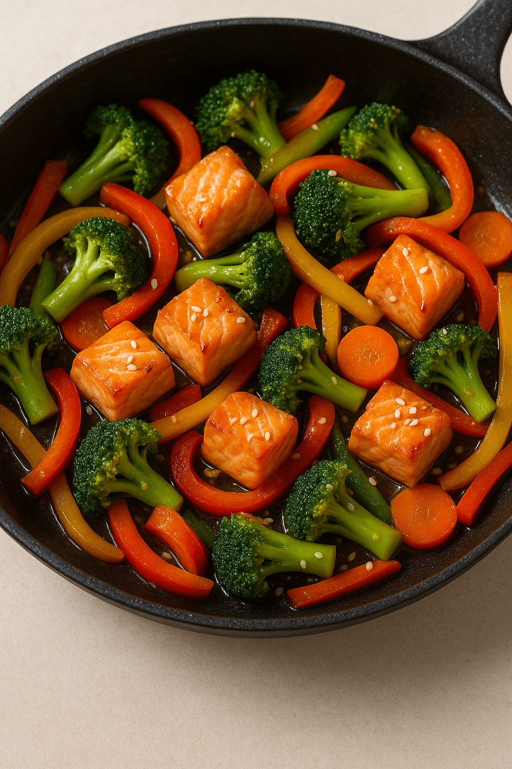 Salmon & Veggie Stir-Fry